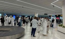 وصول أول رحلة تقل حجاجاً عراقيين قادمة من مطار الطائف الدولي إلى مطار بغداد الدولي.